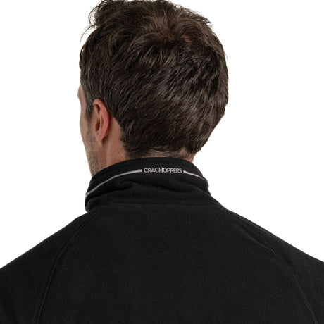 Craghoppers Mens Corey VI Lightweight Quick Dry Fleece Jumper Half Zip in Black