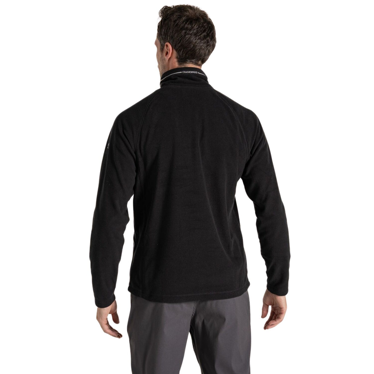 Craghoppers Mens Corey VI Lightweight Quick Dry Fleece Jumper Half Zip in Black