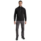 Craghoppers Mens Corey VI Lightweight Quick Dry Fleece Jumper Half Zip in Black