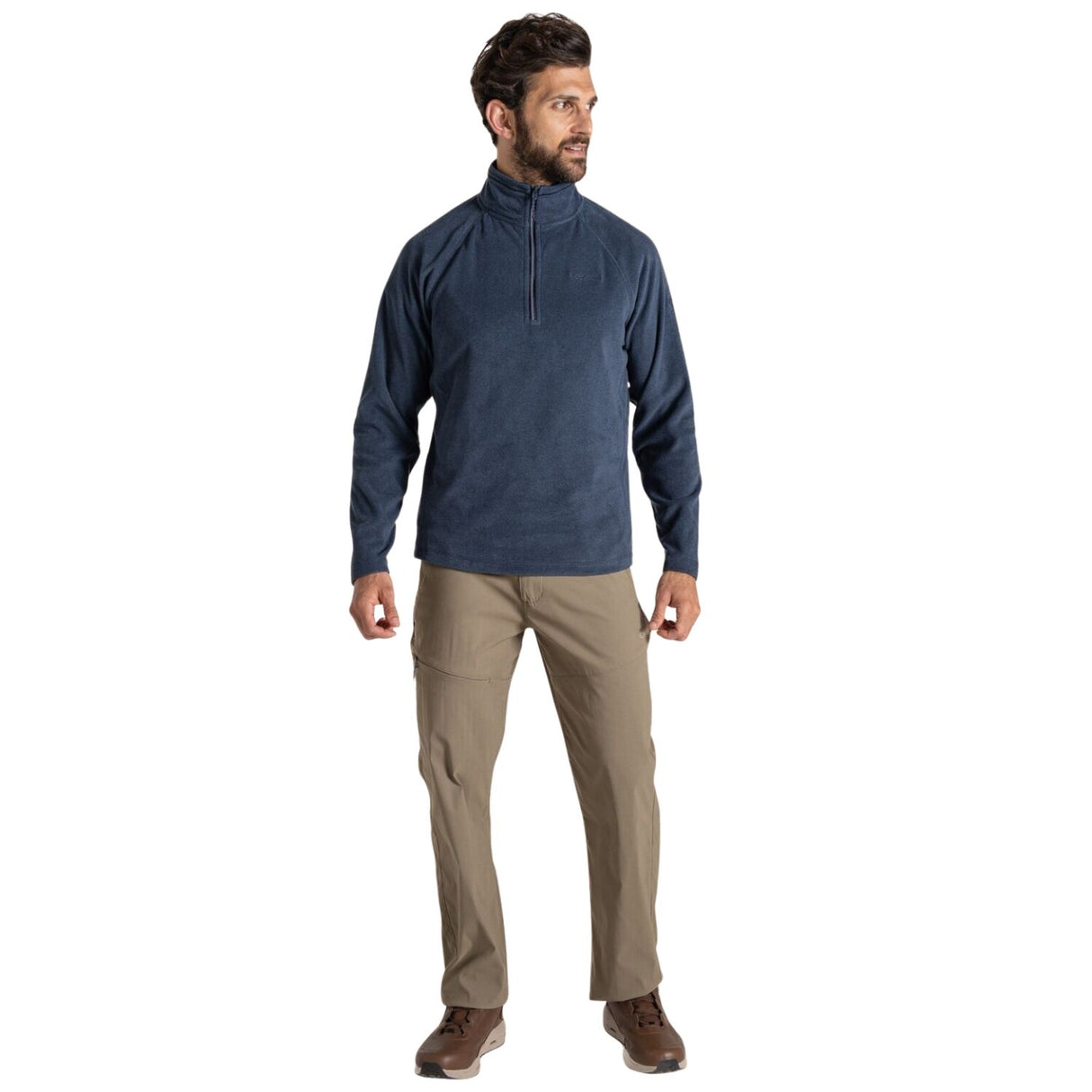 Craghoppers Mens Corey VI Half Zip Fleece Lightweight Quick Dry Recycled in Blue Navy Marl