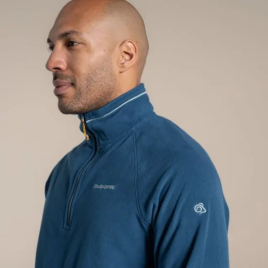 Craghoppers Corey VI Half Zip Microfleece Jacket in Poseidon Blue