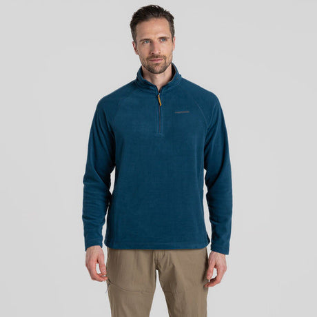 Craghoppers Mens Corey VI Half Zip Fleece Pullover Jumper in Tourmaline Blue (CMA1287)
