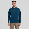 Craghoppers Mens Corey VI Half Zip Fleece Pullover Jumper in Tourmaline Blue