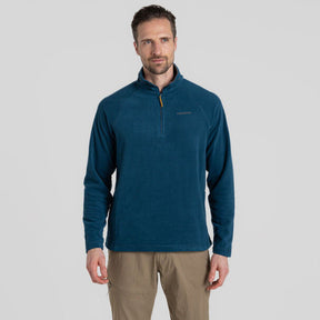 Craghoppers Mens Corey VI Half Zip Fleece Pullover Jumper in Tourmaline Blue