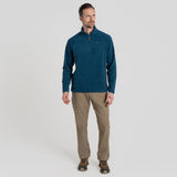 Craghoppers Mens Corey VI Half Zip Fleece Pullover Jumper in Tourmaline Blue (CMA1287)