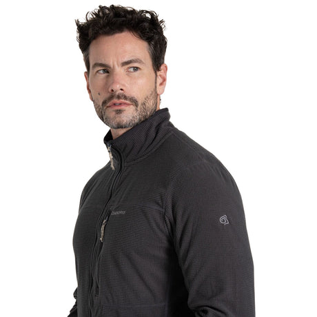 Craghoppers Mens Spry Lightweight Anti-Insect Fleece 335g Jacket in Black Pepper