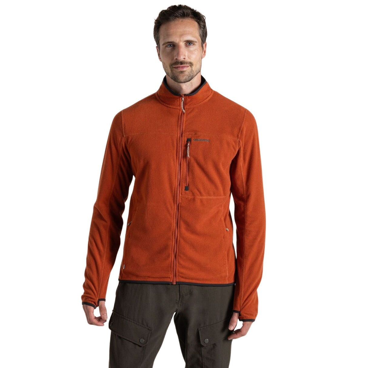 Craghoppers Mens Spry Insect Repellent Lightweight Fleece Jacket in Red Beach