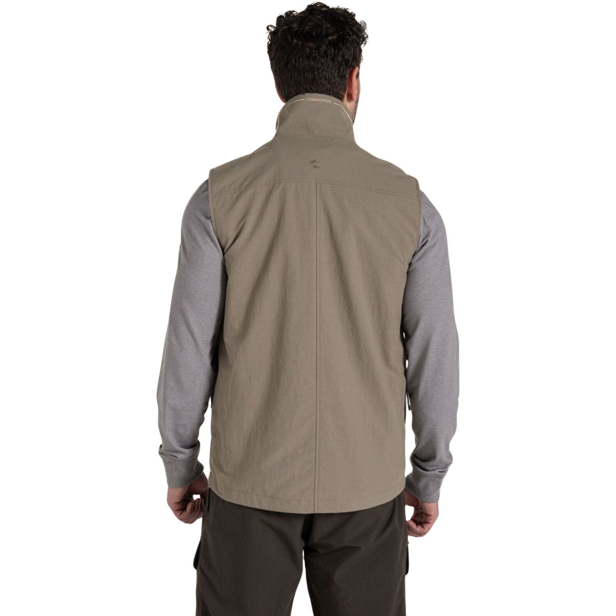 Craghoppers NosiLife Adventure Gilet IV Mens Travel Vest Insect Repellent UPF50+ 12 Pockets in Pebble