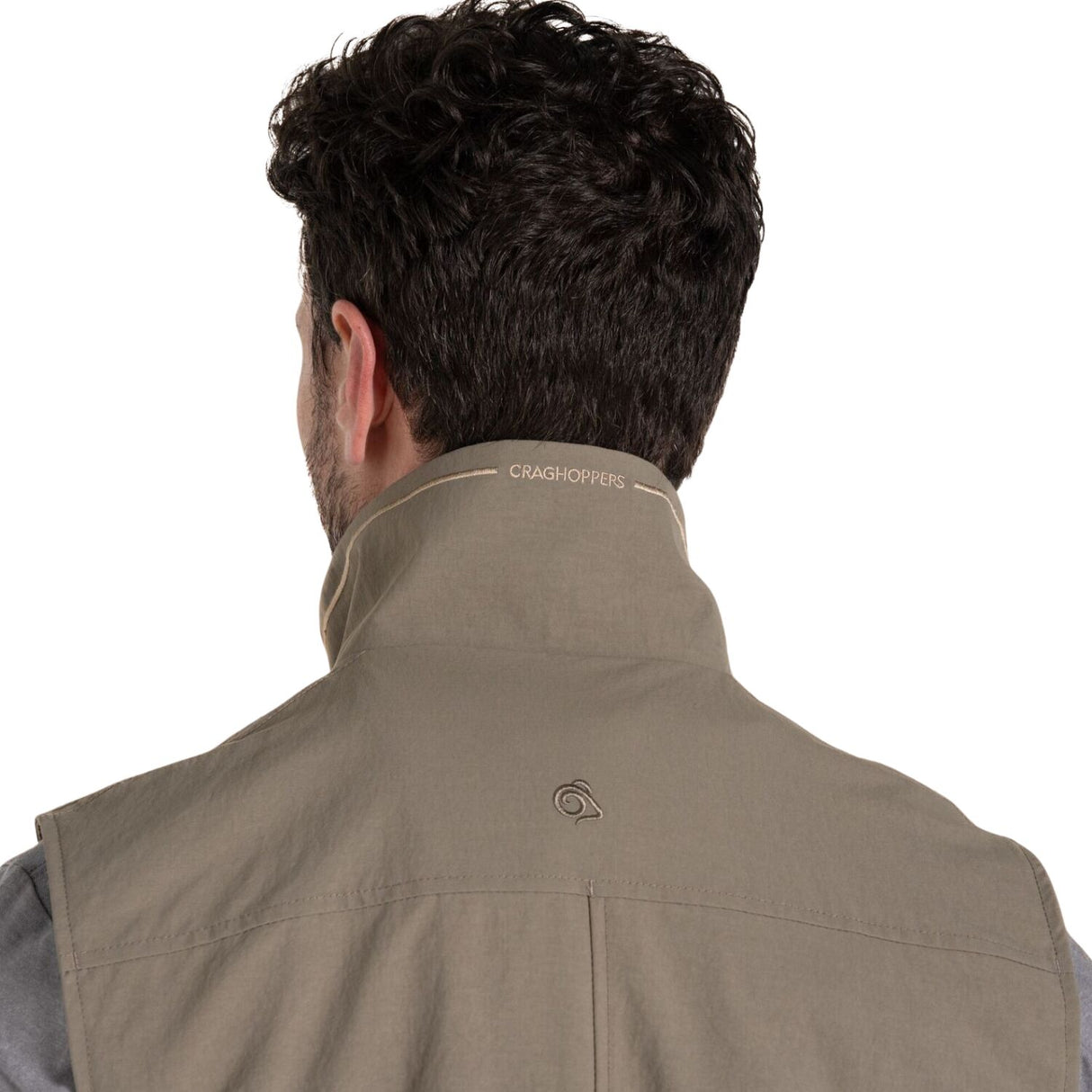 Craghoppers NosiLife Adventure Gilet IV Mens Travel Vest Insect Repellent UPF50+ 12 Pockets in Pebble