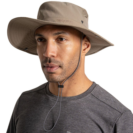 Craghoppers NosiLife Ranger Hat UPF 50+ Anti-Insect Lightweight Travel Safari Hat in Pebble