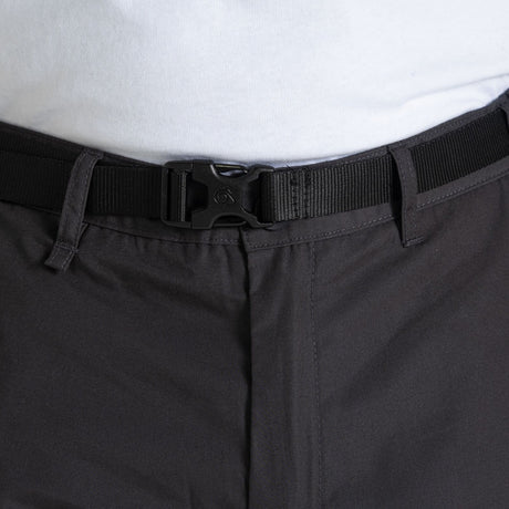Craghoppers Kiwi Convertible Men’s Hiking Trousers Zip-Off UPF 50+ Water Repellent in Black Pepper