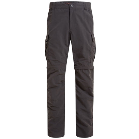Craghoppers NosiLife Convertible Cargo Trousers III Men’s Anti-Insect Hiking Pants Zip-Off in Black Pepper