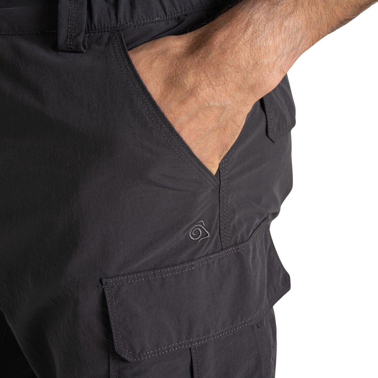 Craghoppers NosiLife Convertible Cargo Trousers III Men’s Anti-Insect Hiking Pants Zip-Off in Black Pepper