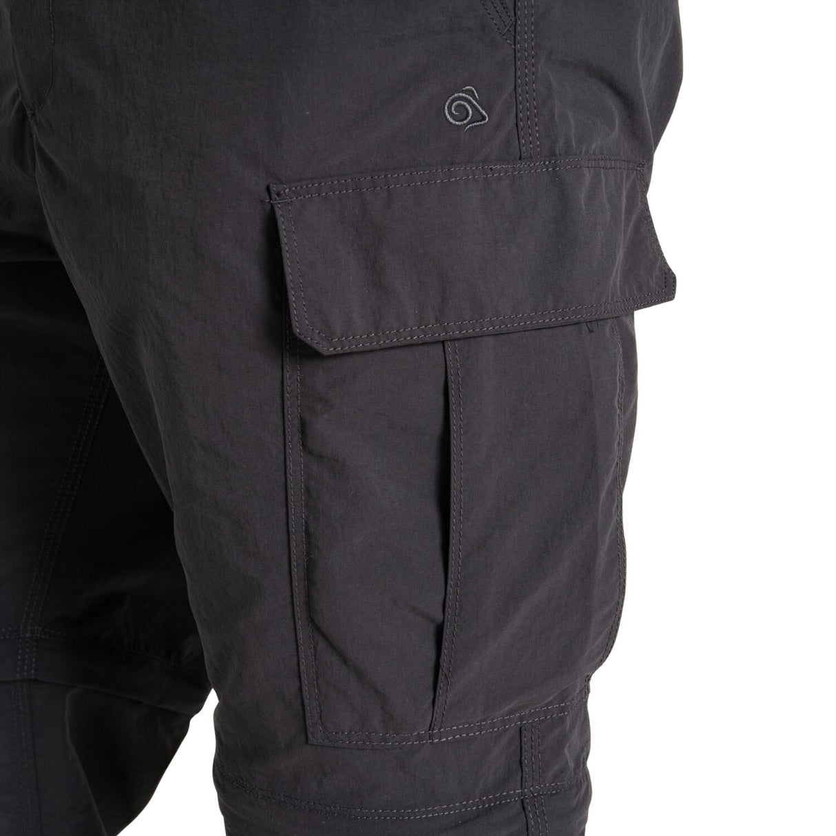 Craghoppers NosiLife Convertible Cargo Trousers III Men’s Anti-Insect Hiking Pants Zip-Off in Black Pepper