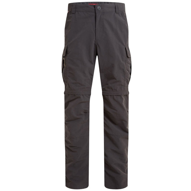Craghoppers NosiLife Convertible Cargo Trousers III Men’s Anti-Insect Hiking Pants Zip-Off in Black Pepper