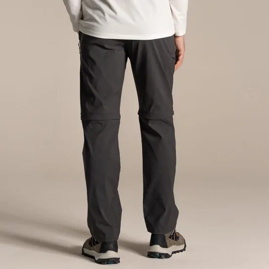 Craghoppers Mens Kiwi Pro III Convertible Stretch Trousers Pants (Regular) in Dark Lead