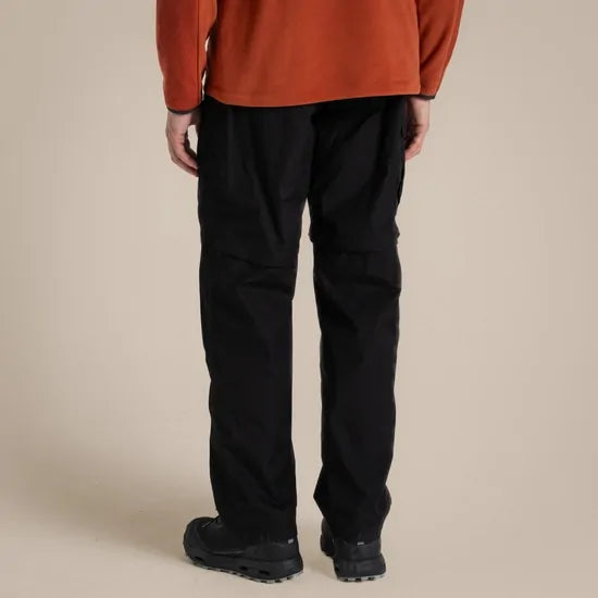 Craghoppers Mens Kiwi Convertible Trousers Pants/Shorts (Regular) in Black