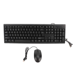 USB Wired Keyboard and Mouse Set (PC and Mac Compatible, Home and Office)