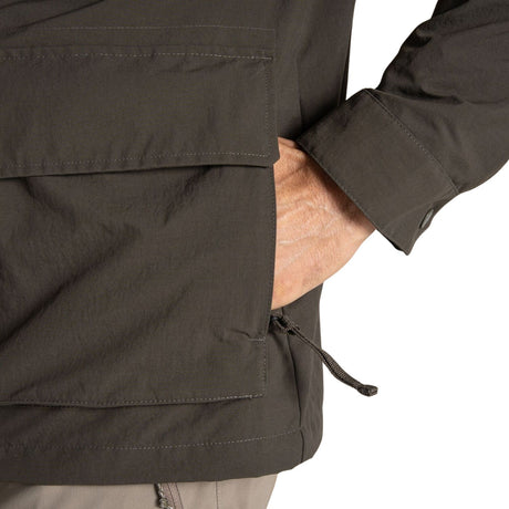Craghoppers Mens Insect Repellent UPF50+ Travel Adventure Jacket IV in Woodland Green