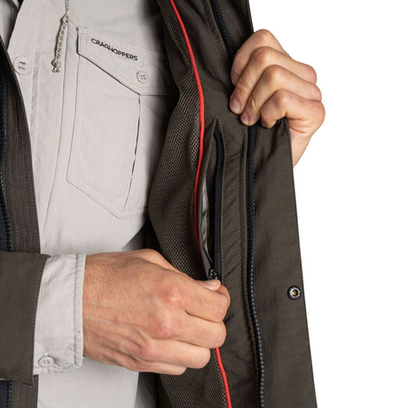 Craghoppers Mens Insect Repellent UPF50+ Travel Adventure Jacket IV in Woodland Green