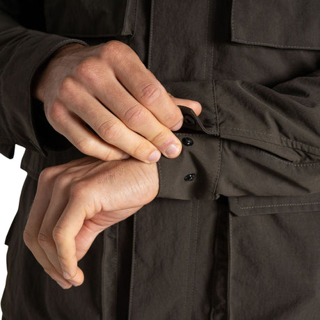 Craghoppers Mens Insect Repellent UPF50+ Travel Adventure Jacket IV in Woodland Green