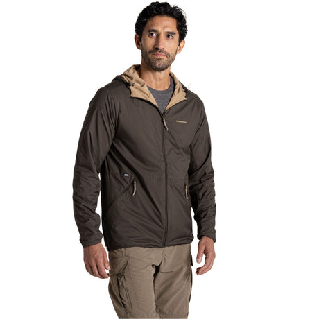 Craghoppers Mens Ovis Insect Repellent Wind Resistant UPF30+ Reversible Jacket in Woodland Green/Earthenware
