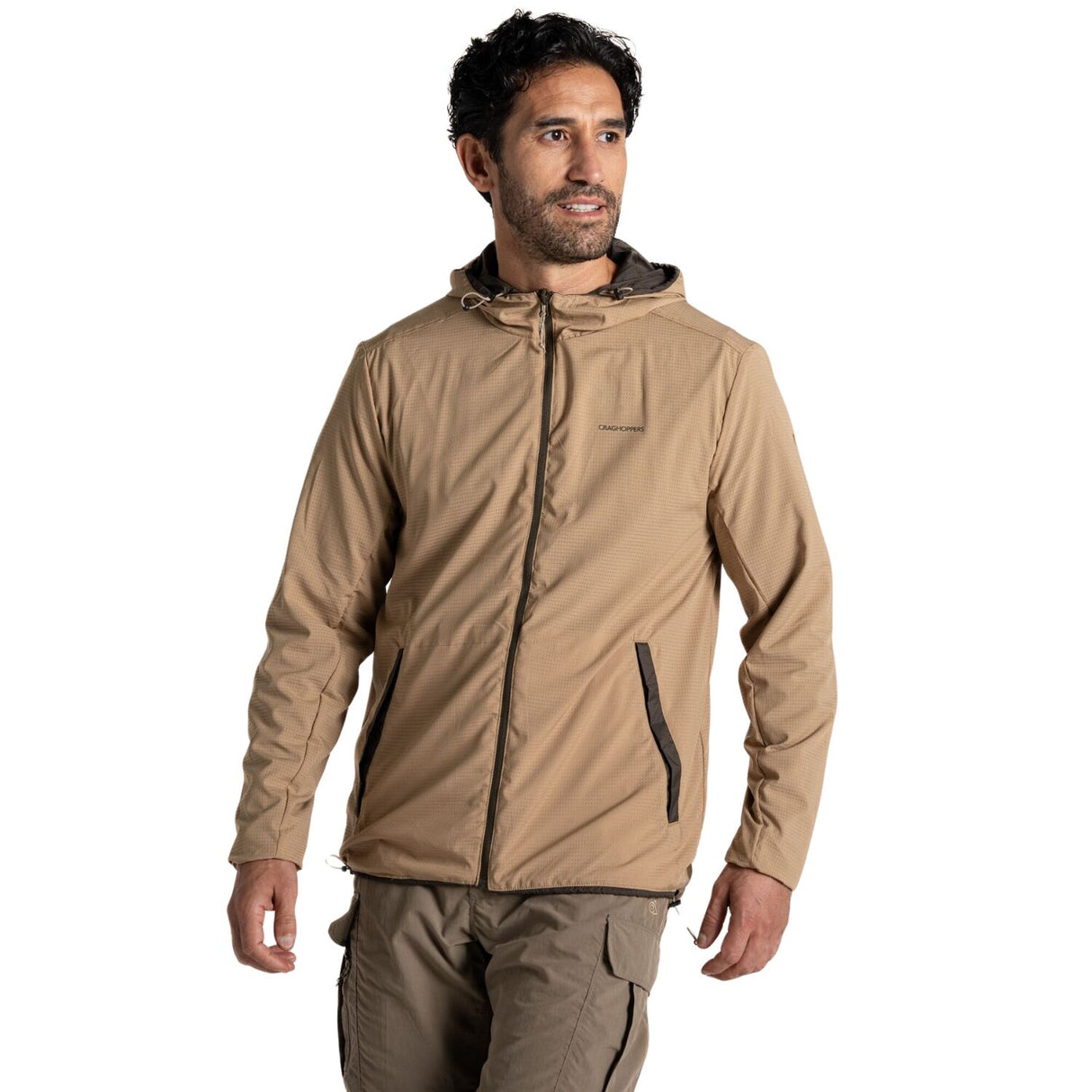 Craghoppers Mens Ovis Insect Repellent Wind Resistant UPF30+ Reversible Jacket in Woodland Green/Earthenware