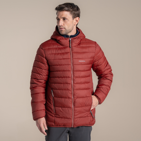 Craghoppers Mens Compresslite IX Hooded Puffer Jacket - Red Jasper