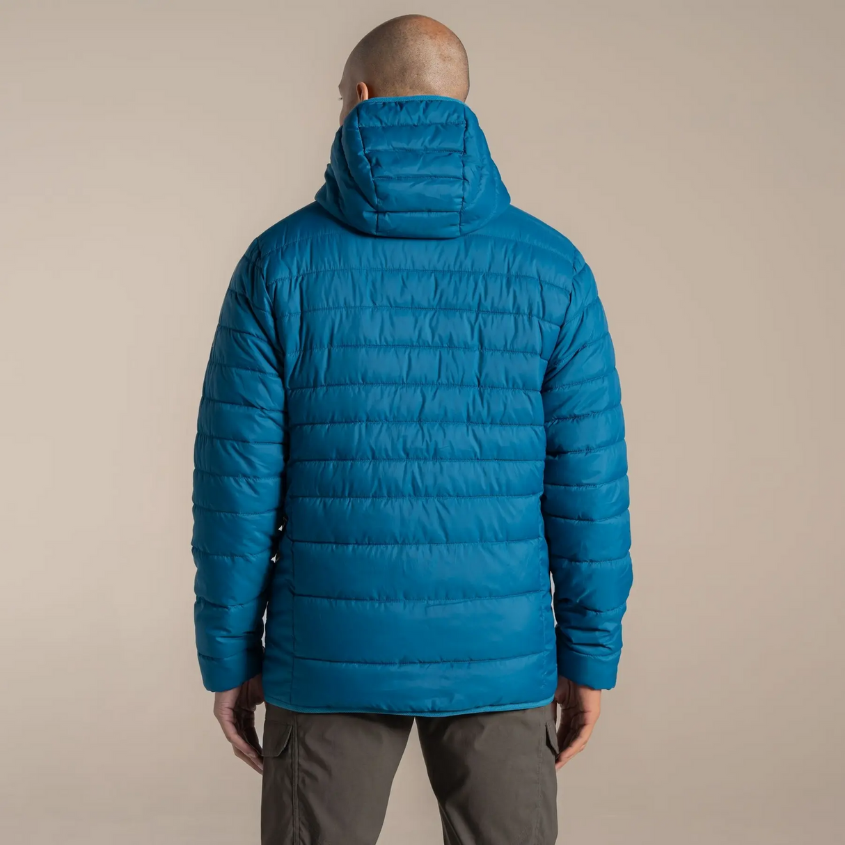 Craghoppers Mens Puffer Jacket Compresslite IX Hooded Jacket in Coastal Blue