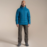 Craghoppers Mens Puffer Jacket Compresslite IX Hooded Jacket in Coastal Blue