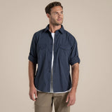 Craghoppers Kiwi Long Sleeve Outdoor Shirt in Ombre Blue