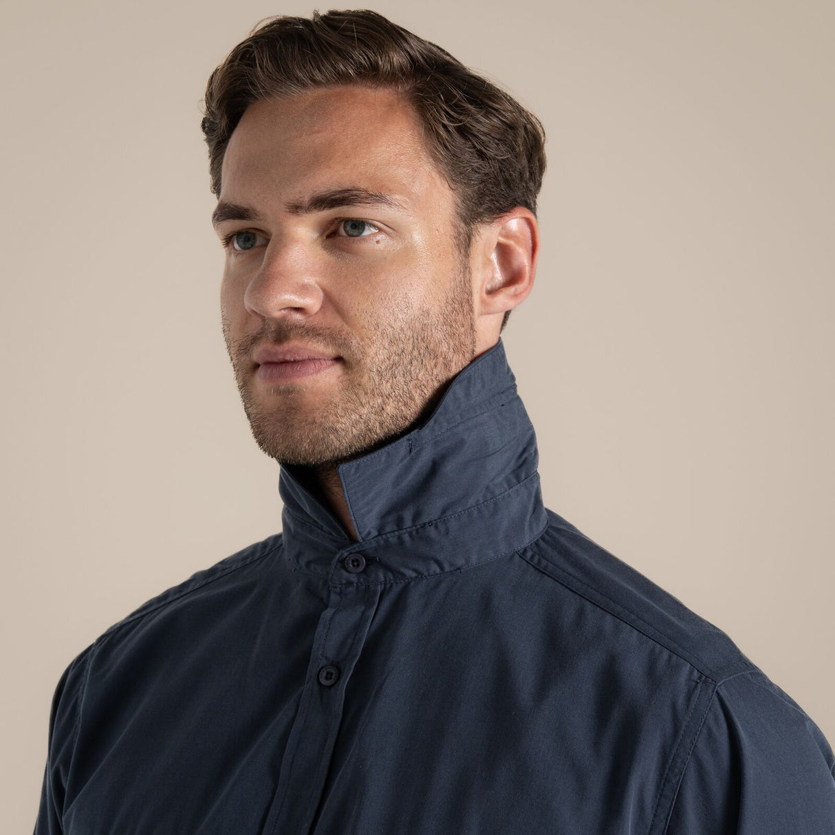 Craghoppers Kiwi Long Sleeve Outdoor Shirt in Ombre Blue