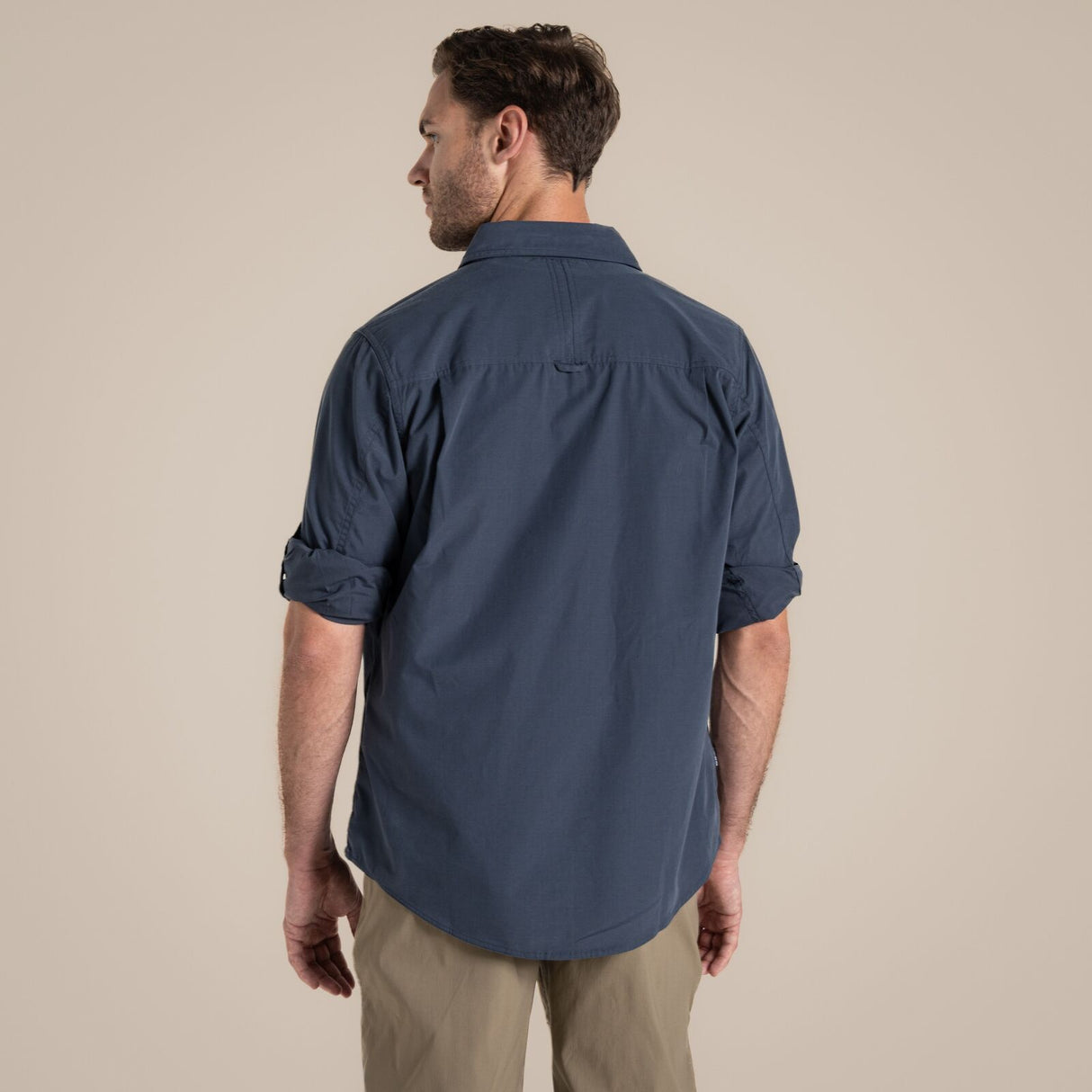 Craghoppers Kiwi Long Sleeve Outdoor Shirt in Ombre Blue