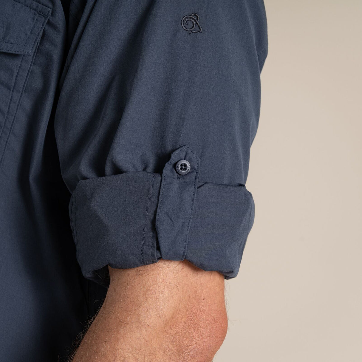 Craghoppers Kiwi Long Sleeve Outdoor Shirt in Ombre Blue