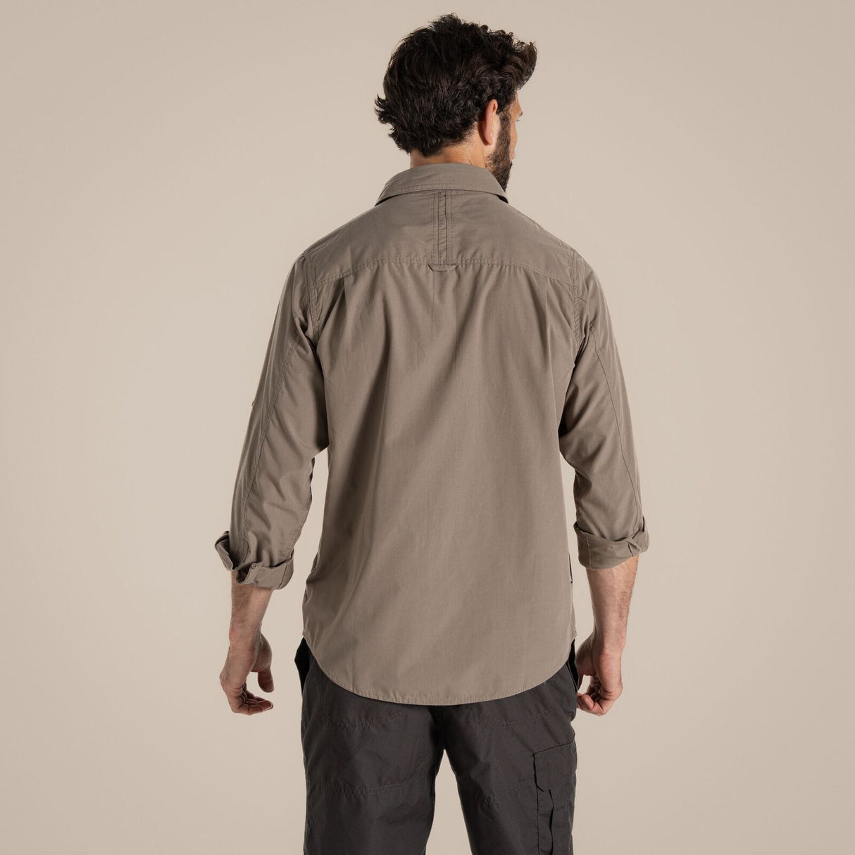 Craghoppers Kiwi Long Sleeve Outdoor Shirt in Pebble