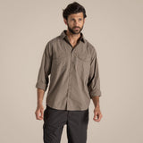 Craghoppers Kiwi Long Sleeve Outdoor Shirt in Pebble