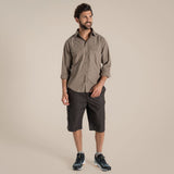 Craghoppers Kiwi Long Sleeve Outdoor Shirt in Pebble