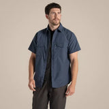 Craghoppers Kiwi Short Sleeve Outdoor Shirt in Ombre Blue