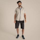 Craghoppers Kiwi Short Sleeve Outdoor Shirt in Oatmeal