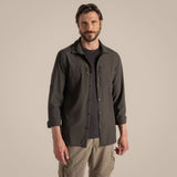 Craghoppers NosiLife Pro Long Sleeve Stretch Shirt V in Woodland Green