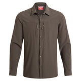Craghoppers NosiLife Pro Long Sleeve Stretch Shirt V in Woodland Green