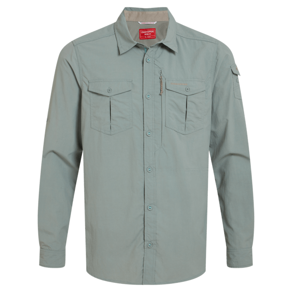 Craghoppers NosiLife Adventure III Long Sleeve Shirt in Lichen Green