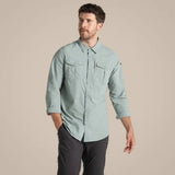 Craghoppers NosiLife Adventure III Long Sleeve Shirt in Lichen Green