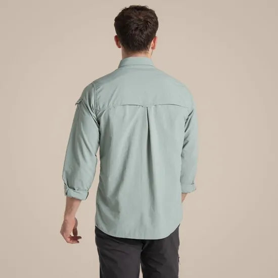 Craghoppers NosiLife Adventure III Long Sleeve Shirt in Lichen Green