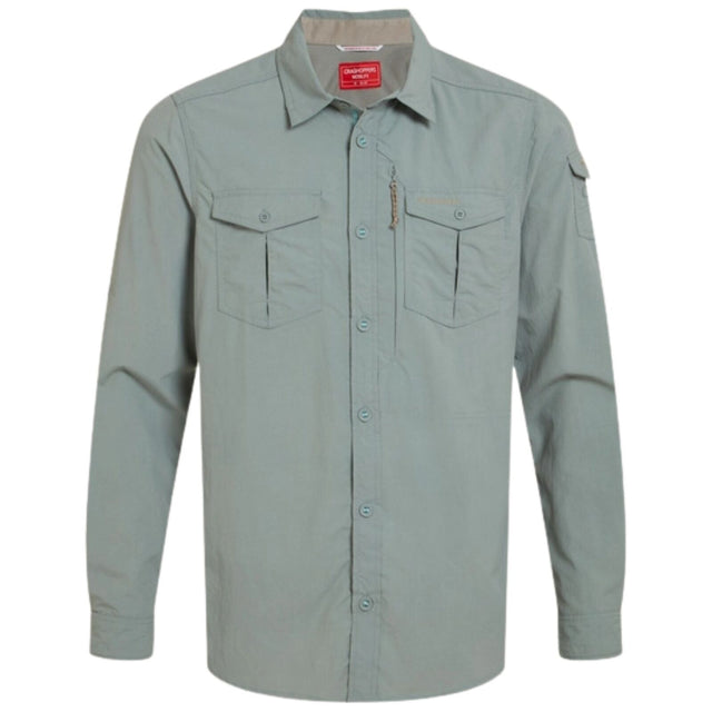 Craghoppers NosiLife Adventure III Long Sleeve Shirt in Lichen Green