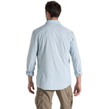 Craghoppers Mens Nuoro Lightweight Anti-Insect Long Sleeve Travel Shirt in Niagara Blue
