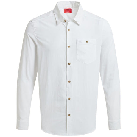 Craghoppers Mens Nuoro II Anti-Insect Quick Dry Long Sleeve Travel Shirt in White
