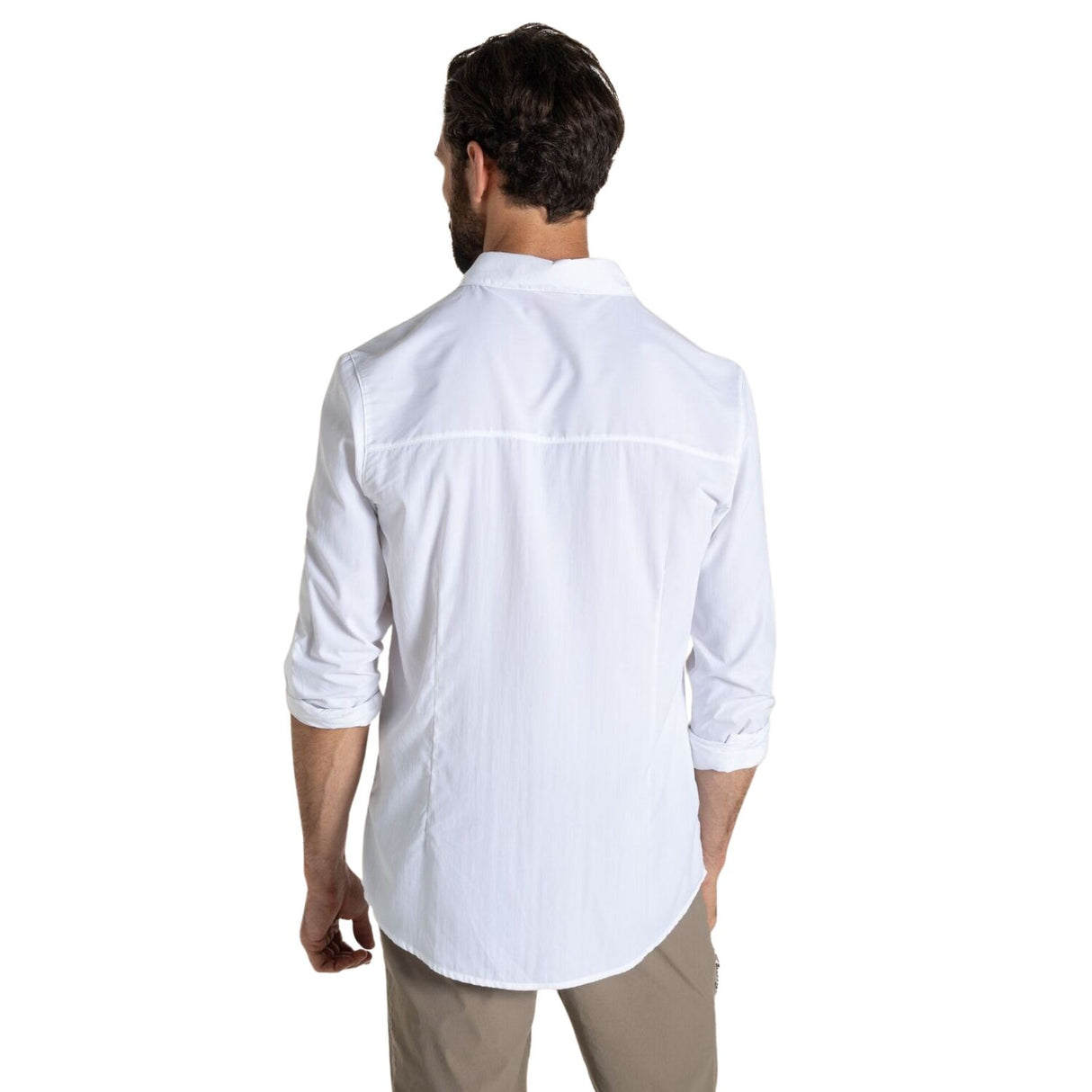 Craghoppers Mens Nuoro II Anti-Insect Quick Dry Long Sleeve Travel Shirt in White