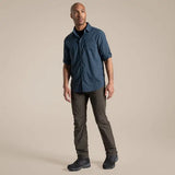 Craghoppers NosiLife Pro V Long Sleeve Travel Shirt in Blue Stone