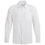 Craghoppers Mens Moro 100% Cotton Insect Repellent Long Sleeve Shirt in White